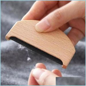 Lint Remover Wooden Epilator Sweater Clothes Shaver Fabric Removers Manual Portable Trimmer Comb Drop Delivery Home Garden Housekee Dhf6X