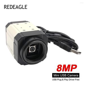 Foco automático Megapixel USB Webcam Vídeo Reunião ao vivo Transmissão Câmera para PC 8MP Sensor IMX179 Mini caixa industrial