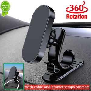 360 Degree Rotatable Magnetic Car Phone Holder, Universal Magnet Mobile Smartphone Stand in Car Cell GPS Support for iPhone Xiaomi