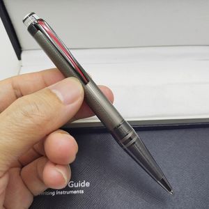 Stylo à bille noir/gris de haute qualité/stylo à bille roulante avec stylos à encre de Promotion de papeterie de siège social en cristal pour cadeau d'affaires