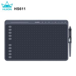 Tabletler Huion HS611 Grafik Dijital Çizim Tablet 266pps Grafik Pen Tablet Multimedya Tuşları PC Android için Üç Renk