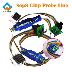 Sop8 чип-зонд, линия записи, чтения, наперсток, жесткий диск, ПЗУ, кондиционер, E Square, SOIC8, 8 контактов, 1,27, тестовый зажим для USB-программатора