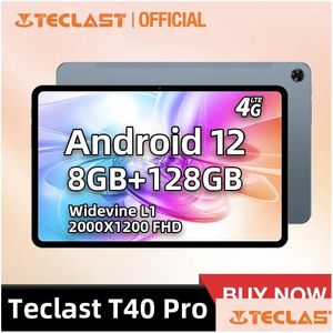 Tablet PC Teclast T40 Pro 2023 10.4 inç 2000x1200 IPS 8GB RAM 128GB ROM UNISOC T616 OCTA Çekirdeği Android 12 4G Network Hızlı Şarj DRO DHZ35