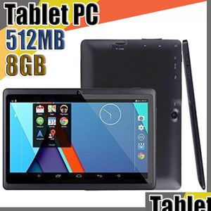 Tablet PC 7 inç kapasitif Allwinner A33 Dört Çekirdek Android 4.4 Çift Kamera 8GB RAM 512MB ROM WiFi Epad Youtube Facebook Damla Teslimat DHA2S