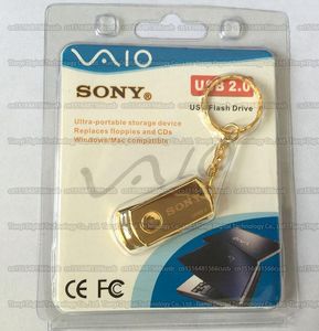 DHL Teslimat 8G/16GB/32GB/64GB/128GB/256GB Sony USB Flash Sürücü/Paslanmaz Çelik Döndürme Gerçek Kapasite Pendrive/Yüksek Kaliteli USB 2.0 Bellek Çubuğu