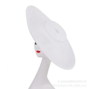 Geniş Kötü Şapkalar Kova Şapkaları Sinamay Fascinator Şapka Base XL Disk Başlığı 231130