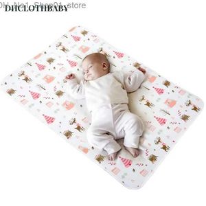 Changing Pads Covers Baby waterproof cotton changing pad Boys and girls diaper pad washable reusable children's mattress floor mat play mat 70cmx50cm Q231202