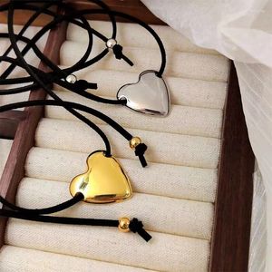 Kolye Kolyeleri 10 PCS Güzel Kız Kadın Moda Aşk Kalp Şekli Ayarlanabilir Dokunma Düğümlü Kordon Dantel Yukarı Cüzdan String Secye Mücevher