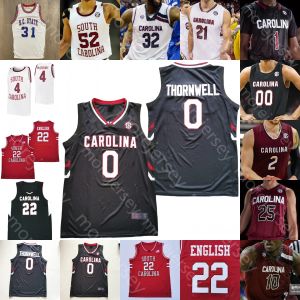 Güney Carolina Oyunları Basketbol Forması NCAA Koleji Alex English Jermaine Couisnard Wildens Leveque Erik Stevenson Keyshawn Bryant Reese