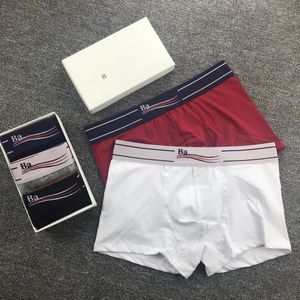 Homens boxers cuecas de algodão underpant luxo clássico arco-íris roupa interior confortável respirável alta qualidade com caixa