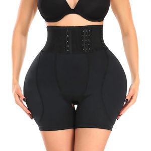 Arm Shaper Women Hip Padded Shorts High Waist With Hook Tummy Control Panties Sexy Fake Ass Butt Lifter Booty Enhancer Big Buttocks Brief 231202