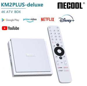 Сертифицированная ТВ-приставка MECOOL 4K Android 11 KM2 PLUS DELUXE Google TV Dolby Vision Atmos 4 ГБ DDR4 32 ГБ 1000M LAN WIFI 6 потоков ТВ-БОКС