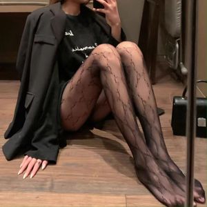 Roupa interior feminina meias para mulheres sexy carta meias moda respirável designer perna collants feminino sexy meias de renda