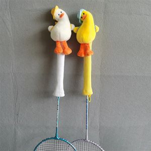 Badminton raketleri sırt çantası ördek badminton raket sapı kapak peluş bebek kavrama koruyucular el sanatları hediyesi 231201