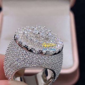 Модные стили Pass Tester Sier позолоченные VVS Moissanite Dimoand Custom Hip Hop Men Pinky Diamond Iced Out Ring