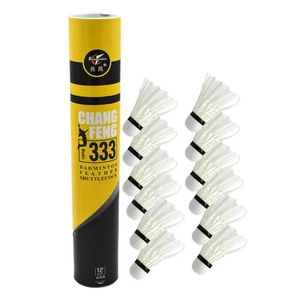 Badminton Shuttlecocks badminton topu 12 adet ördek tüyü badminton futntlecocks köpük kafası ile yeniden kullanılabilir son derece kararlı badminton kuşları 231201