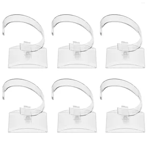 Mücevher Torbaları 6 PCS Stand Plastik Mücevher Rafları Bilezik Tutucu Tutucuları İzler Akrilik Bilezikler