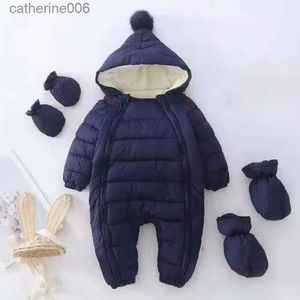 Roupas Conjuntos 2023 Novo moda Autumn Winter Romper Roupas Infantis Recém -nascidos Babysuit Bebê menina Menina de neve para crianças Terno Snowsuitl231202