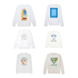 24SS Kazablanka Elmas Üçgen Swan Sweatshirt Tasarımcısı Yuvarlak Boyun Erkek ve Kadın Hoodie Uzun Kollu Kazak Kazablan