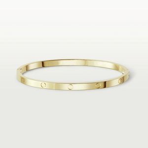 High Edition Slim Cuff Bangles Bracelets Небольшие модели женщин -любителей, новая ключ для винта, любит Bangles 316L Titanium Steel Designer Designer