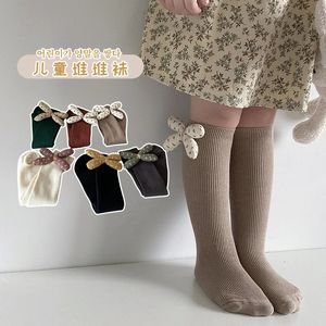 Детские носки, оптовая продажа, весенне-осенний детский комплект средней длины в Корейском стиле в стиле Лолиты для девочек, комплект с ворсом для девочек, 231202