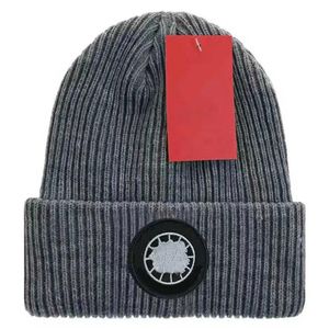 Hediye Örgü Tasarımcı Beanie Toptan Beanie/Kafatası Kapakları Kapak şapkaları Ins Popüler Kanada Kış Klasik Mektup Kaz Baskı Örgü 2384