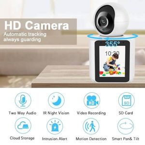 WIFI камера, двойная камера с 2,8-дюймовым экраном, 1080P, двустороннее аудио, AI, видеозвонок, радионяня, камера видеонаблюдения