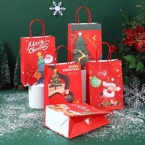 Hediye sargısı 24pcs Noel çantaları yıl parti pişirme kurabiye çikolata nugat atıştırmalık ambalaj atkı kazak kağıt kese
