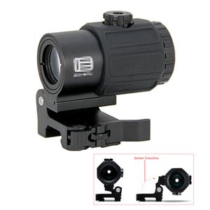 Tactical G43 3x Magnifier Scope Sight with Switch to Side STS Quick Detachable Mount For Hunting Rifle Airsoft 20mm Weaver and 1913 Rail