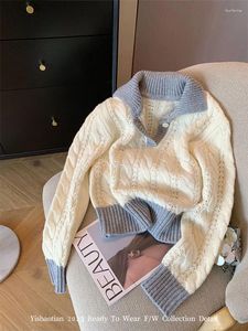Suéteres femininos 2023 mulheres outono inverno gola alta branco malhas jumper baggy manga comprida pulôver de malha mori menina suéter japonês