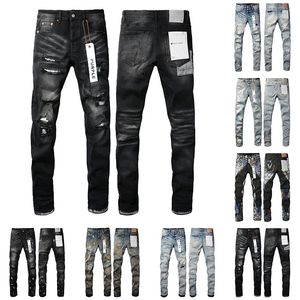 Designer roxo jeans calças jeans homens jeans designer jeans homens calças pretas high-end qualidade reta retro rasgado motociclista jean slim fit roupas de motocicleta