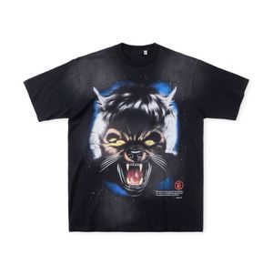 2024 Moda Erkek Tişörtler Erkekler Tişörtler Kadın 50 Stil Renk Hellstar Studios Moon Wolf Head Tee Baskı Erkekler Günlük Kısa Kollu Sokak Rap Top