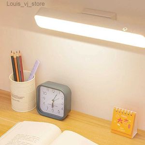 Night Lights Night Light Hanging Magnetic LED Table Lamp Stepless Dimming Desk Lamp Rechargeable Cabinet Light for Bedroom Kitchen YQ231204