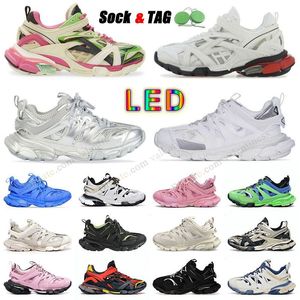 Track 3.0 Designer Homens Mulheres Sapatos Casuais Faixas Vermelhas Led 3 Luxo Todo Branco Preto Tênis Tess.s. Gomma couro Trainer Nylon Impresso Plataforma tênis tênis de corrida barato