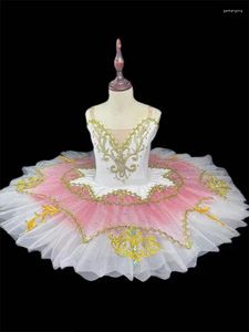 Сценическая одежда, детская балетная юбка-пачка для девочек, профессиональное платье, женская одежда для выступлений для взрослых, костюм лебединого озера, балерина