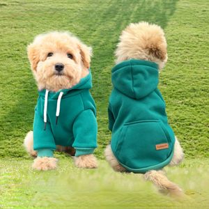 Köpek Köpek Köpek Kazakları Köpek Hoodie Köpek Kazak Katı Yumuşak Fırçalı Polar Kıyafetleri Köpek Kapşonlu Sweatshirt Pocket