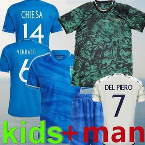 23-24-25 oyuncu versiyon Italys futbol formaları ev uzakta 4xl İtalyan Formaları Scamacca Immobile Chiesa Futbol Gömlekleri Raspadori Jorginho Barella Maglia İtalyanya