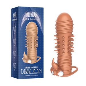 0Ywt Dragon Serisi Titreşim Kristal Yüzük Kurt Dişleri Set Erkekler Cesur ve Genişletilmiş Penis Set Eğlenceli Malzemeler 231204