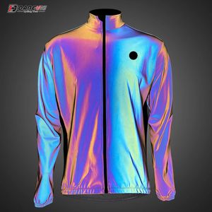 Cycling Jackets DAREVIE Cycling Jacket Man Winter Rainbow Reflective Windbreak Men Windproof Waterproof Cycling Jacket Men Women Spring Fall 231204