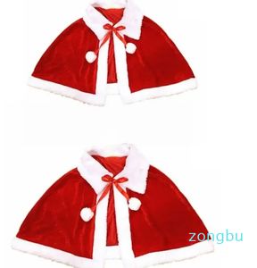 Sciarpe Di Natale Scialle Di Babbo Natale Addensare Caldo Rosso Berretto Corto Forniture Per Costumi Puntelli