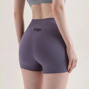 Shorts ativos femininos Sexy Multi Color Yoga Shorts High Rise Shorts Running Wear No T Line Nu Elastic Tight Shorts esportivos femininos Slim Fit Calças esportivas casuais