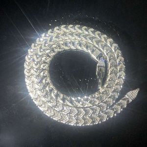 Top Quality Hip Hop Chain 6mm 8mm Wide 925 Silver Necklace d Color Moissanite Necklace Cuban Link Chain