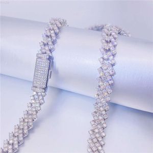 Factory Price 13mm Cuban Link Chain Moissanite Iced Out Miami Cuban Chain Hip Hop Necklace