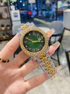 Relógio de designer de luxo congelado relógio 42mm menwatch quartzo busto relógio de diamante para homens relógio moda ouro prata rosa atacado homem relógios presentes