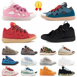Lanvin Shoes Lavins Womens Designer Shoes Woman Luxury Brand Curb Sneakers All Black Pink Grey Green Yellow【Code ：L】Red Blue White Mens Lavina Trainers Outdoor