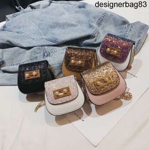 Pullu Çantalar Çocuk Bebek Prenses Glitter Cüzdanlar Moda Pu Omuz Kız All-Match Çapraz Beden Çocuk Tasarımcı Çantalar C6341