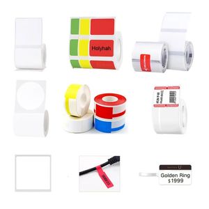 Lable Paper Niimbot B21 B3S B1 Saf Beyaz Renk Kablosu Etiket Termal Etiket Kağıt Su geçirmez Anti-Yağ Anti-Yırtıcı Dayanıklı Takı Fiyat Tag 231205