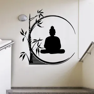 Наклейки на стену, художественные наклейки с героями мультфильмов Будды, наклейки для домашнего декора для гостиной, детские украшения, фрески