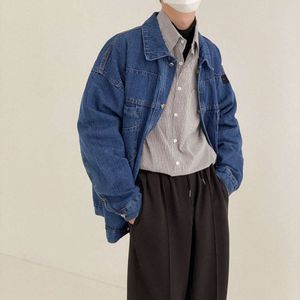 Erkek Ceketleri Lüks Moda Denim Ceket Basit gündelik tasarım erkekler sıcak sonbahar ve kış ceketi Yelek Tasarımcı Blue Stone