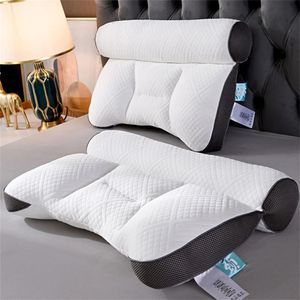 Pillow Super Ergonomic 4060cm Memory Cotton Orthopedic Slow Rebound Sleeping Pillows Relax Cervical For Adult 231205